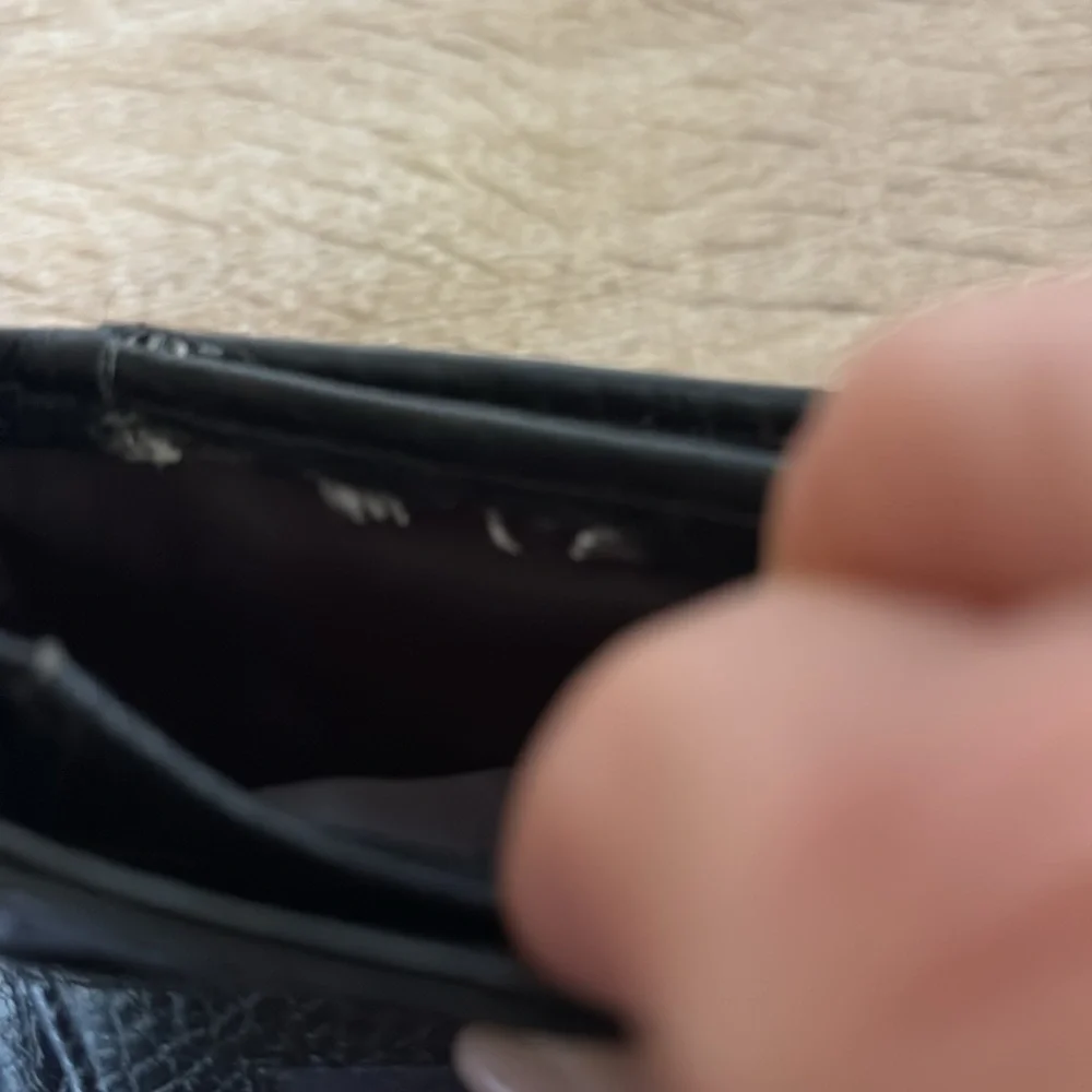 Leather Black Trifold Wallet